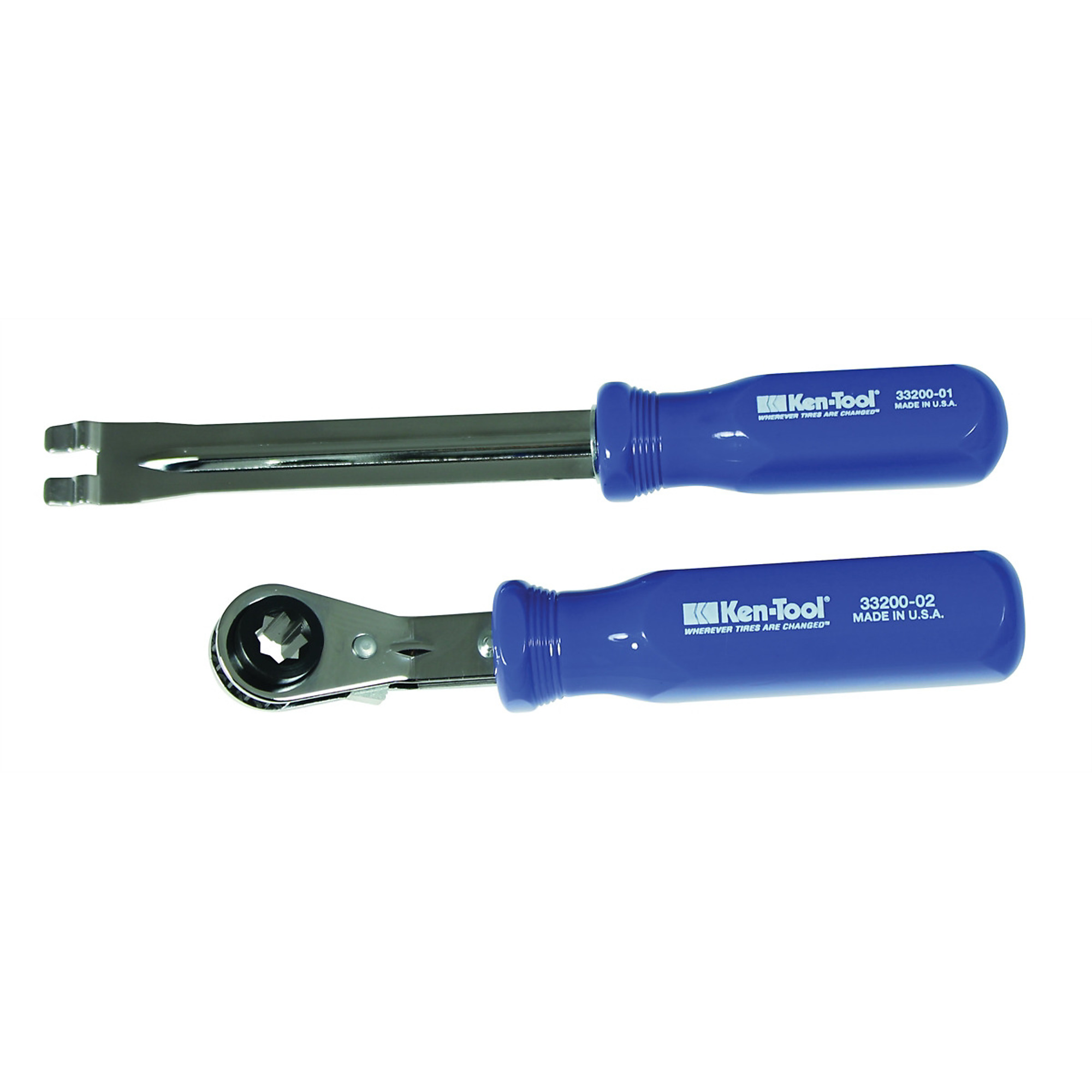 Ken-Tool Meritor Automatic Slack Adjuster Set — 5/16in. Ratchet, Double Square Offset Reversible Wrench, Ergonomic Handles, Model# KEN33200